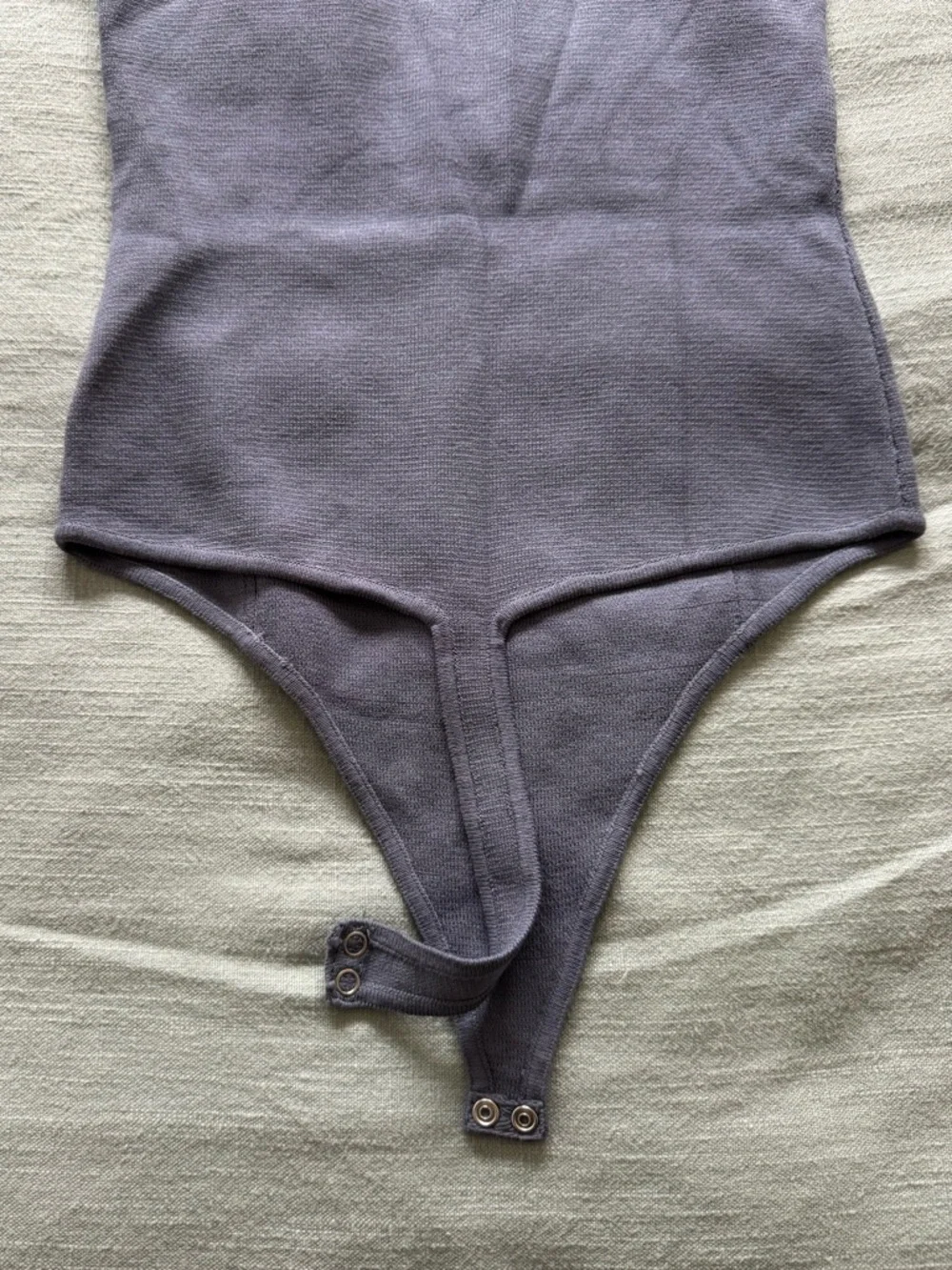 4/$20 - Love Tree Purple Knit “Corset” Strap Tank Snap Bodysuit (medium) - Picture 7 of 9